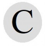 Бусины с буквами серебристые круглые C